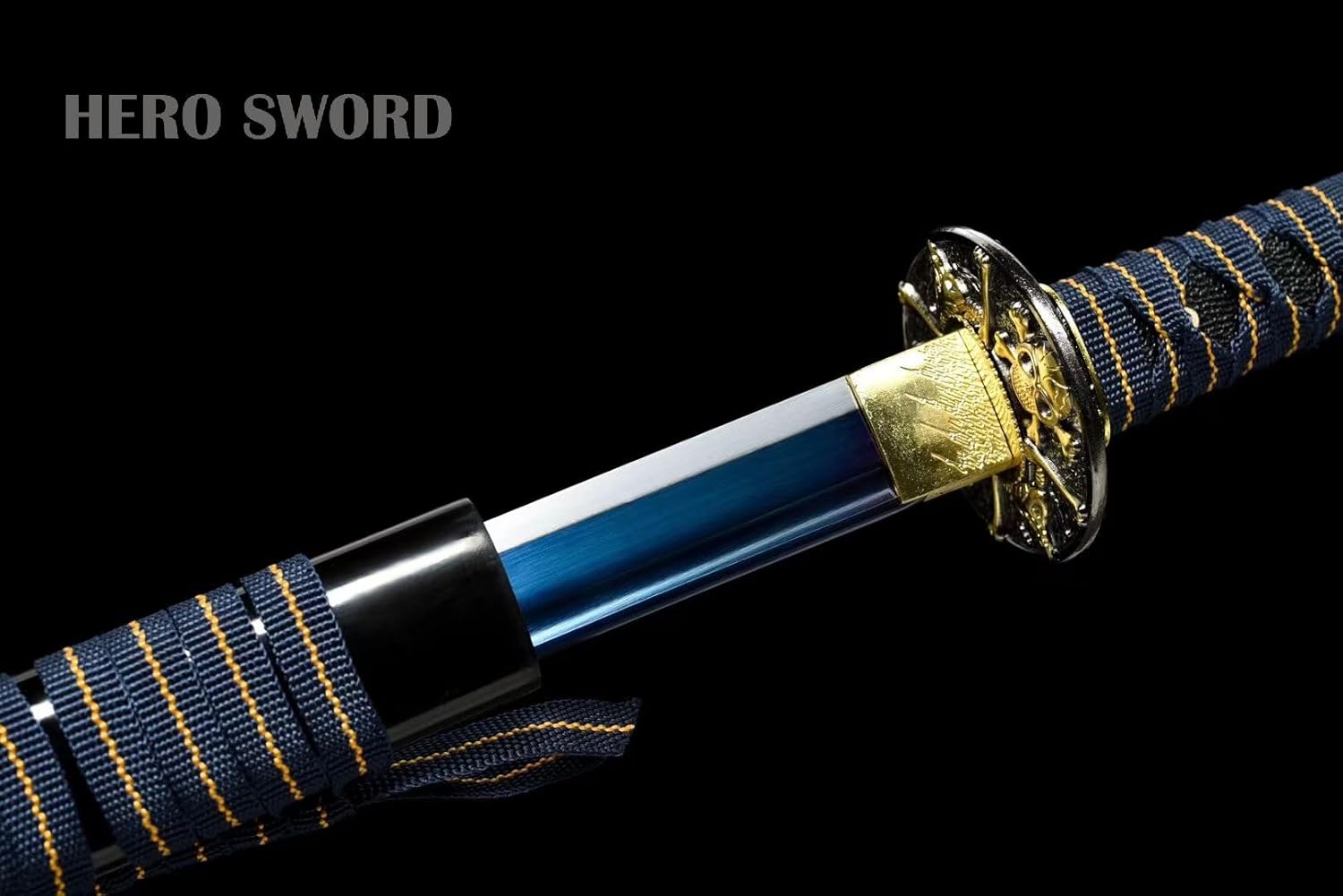 Handmade Authentic Japanese Samurai Sword Full Tang Sharp Blue Katana Real Weapons Combat Ready