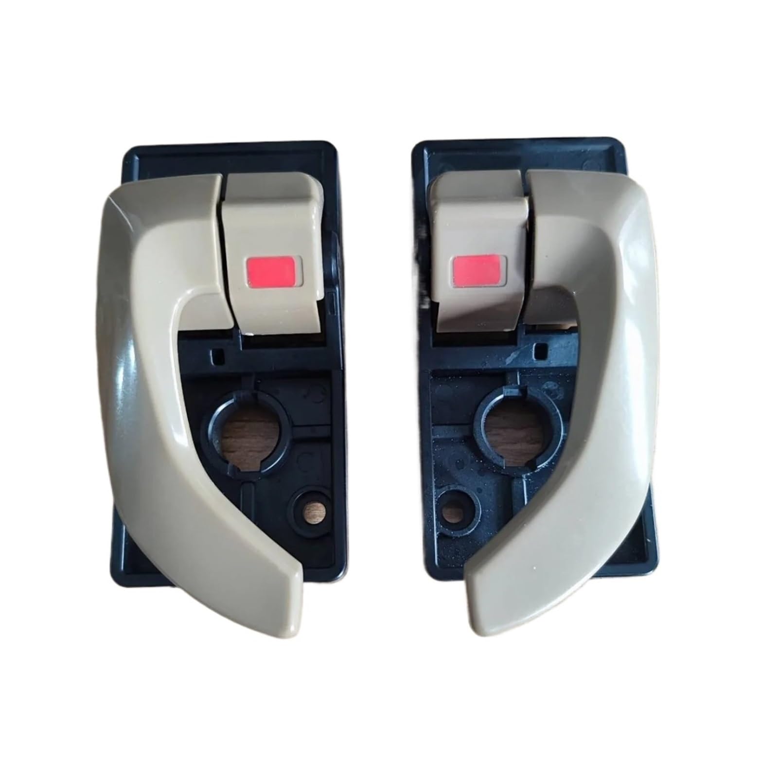 Ouokchm Car Interior Door Handle for Tucson 05-09 RH:82620-2E000 LH:82610-2E000 Gray Interior Door Handle(Beige Left 1pc)
