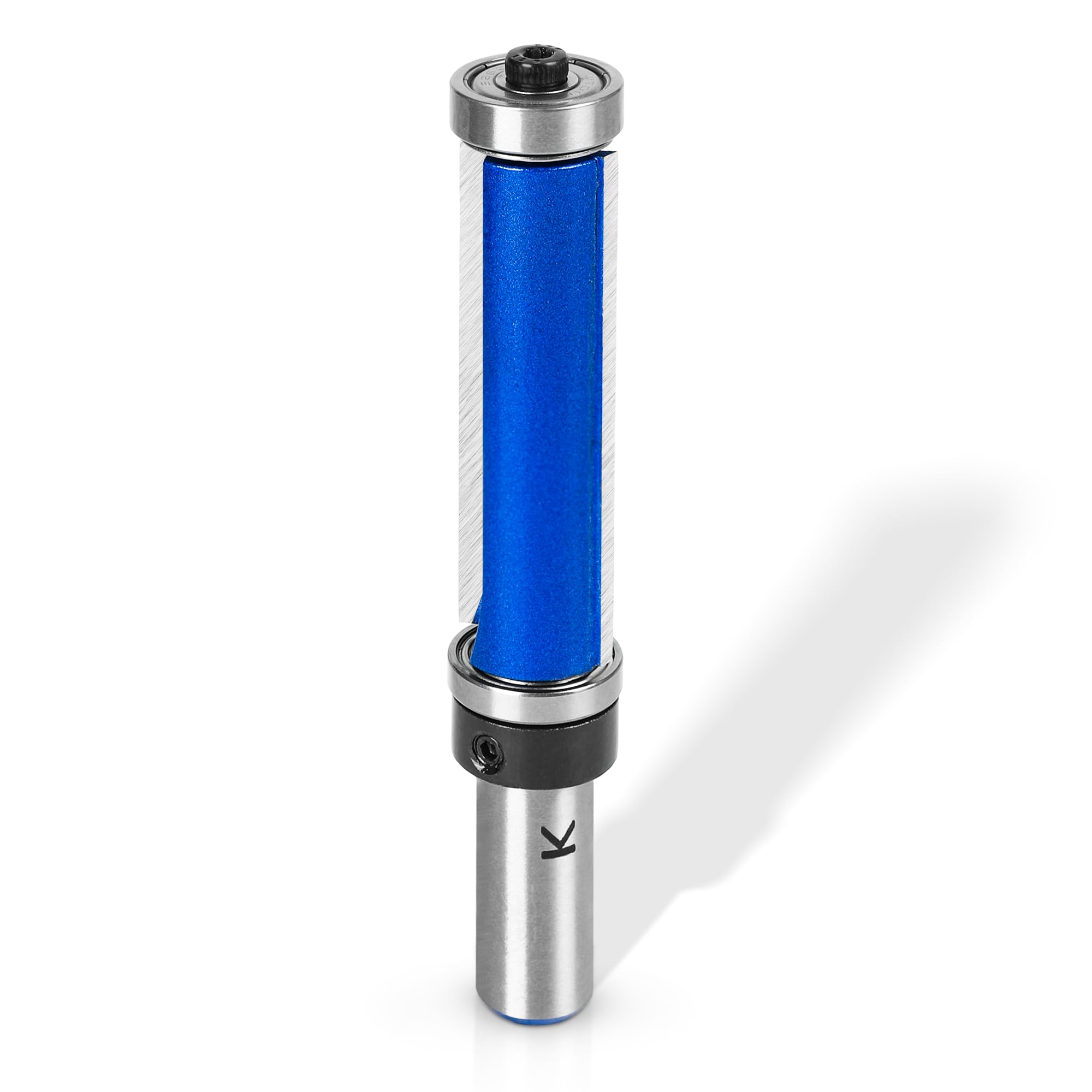 NICAVKIT Top and Bottom Bearing Flush Trim Router Bit 1/2 Inch Shank, 2-1/2" Cutting Length,3/4" Cutting Diameter, Carbide Pattern Flush Trim Cut