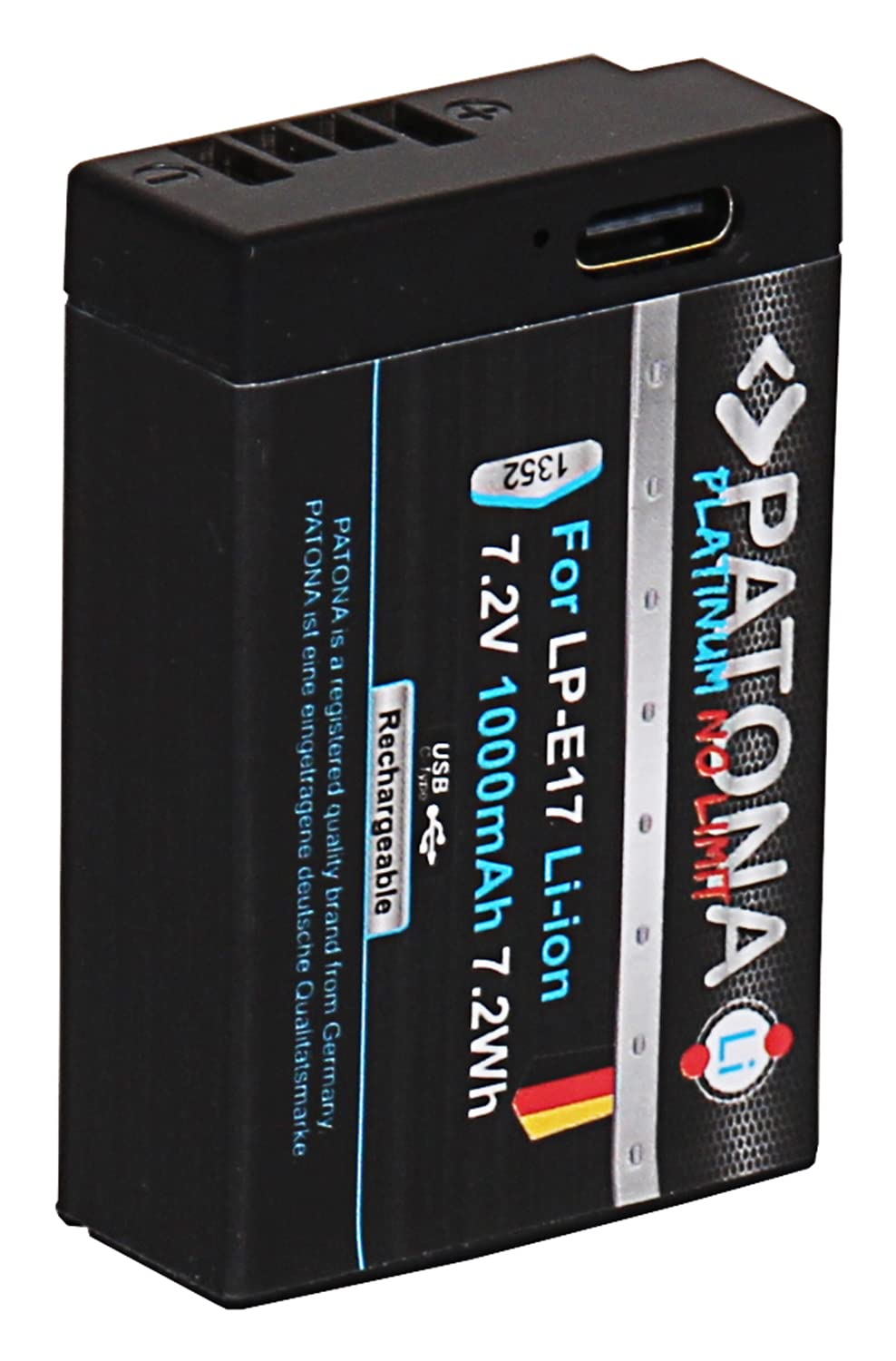 Batteria PATONA LP-E17 1000mAh USB-C Per Canon EOS RP, R8, R10, R50, M6 Mark II E Altri - Foto 9
