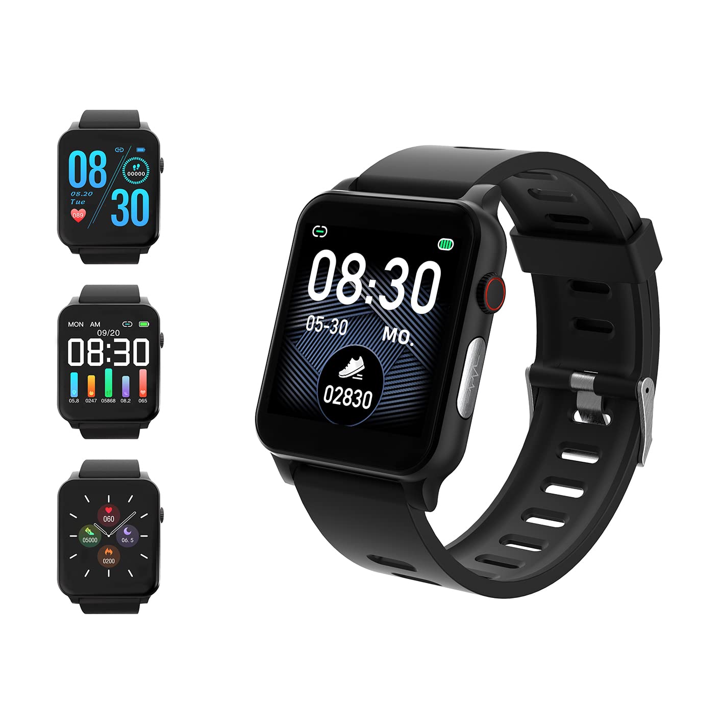 HEYRO FIT 21 – Fitness Wearable zegarek na rękę z Bluetooth i licznymi funkcjami, m.in. pomiar ciśnienia krwi, pulsometr, EKG, PPG, licznik kalorii i krokomierza