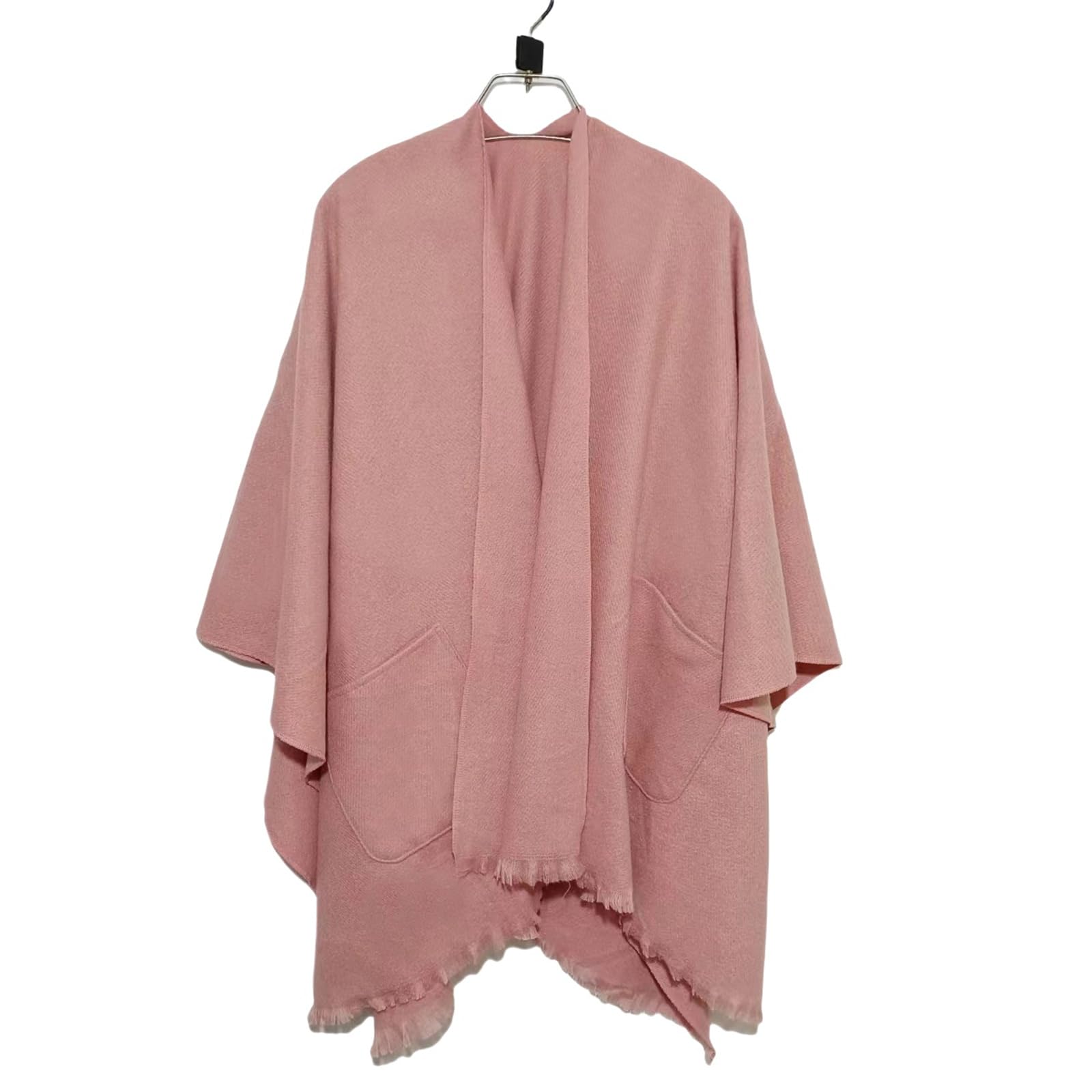 Poncho Mantella Colore Solido Autunno E Inverno Imitazione Cashmere Cape A Forma di Sciallo A metà Lunghezza del Mantello Esterno
