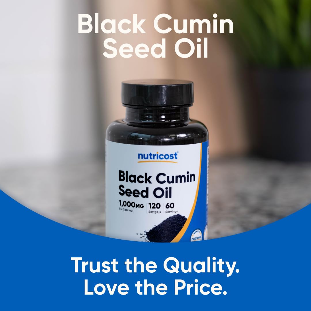 Nutricost Black Seed Oil (Cumin) 1000mg, 120 Softgels, 60 Servings — Amazon image 5
