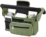 NARUTOO Organisateur de Poussettes pour bébés, Organisateur universel de Pelleroller avec sac de téléphone amovible, Poussette Caddy avec 2 Supports de coupe isolés, sac d'organisateur Buggy avec 2 Crochets convient à la plupart des poussettes (Leopard)