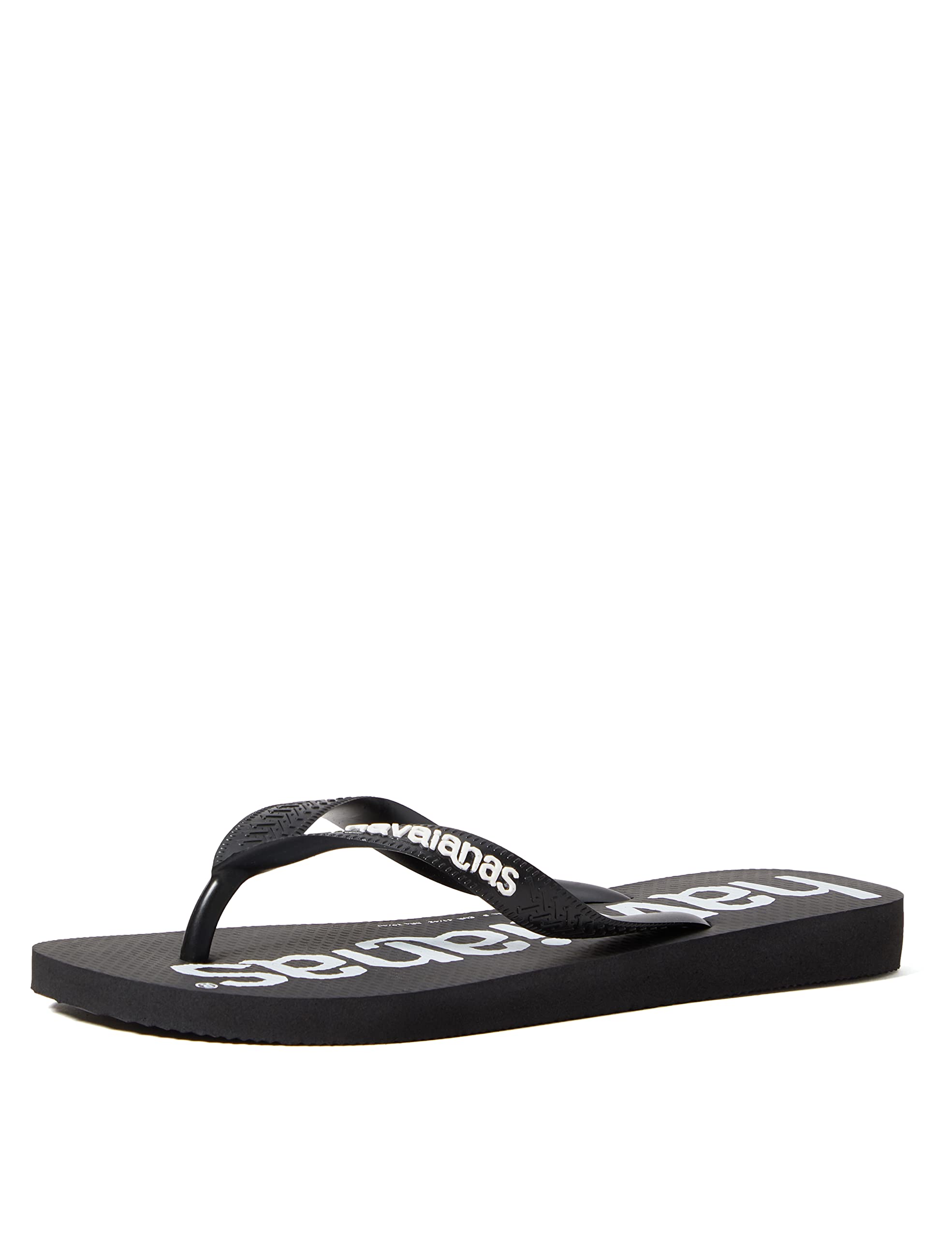 Havaianas Top Logomania (Mini Me) Unisex Kids FlipFlop Black 10/11 UK Child