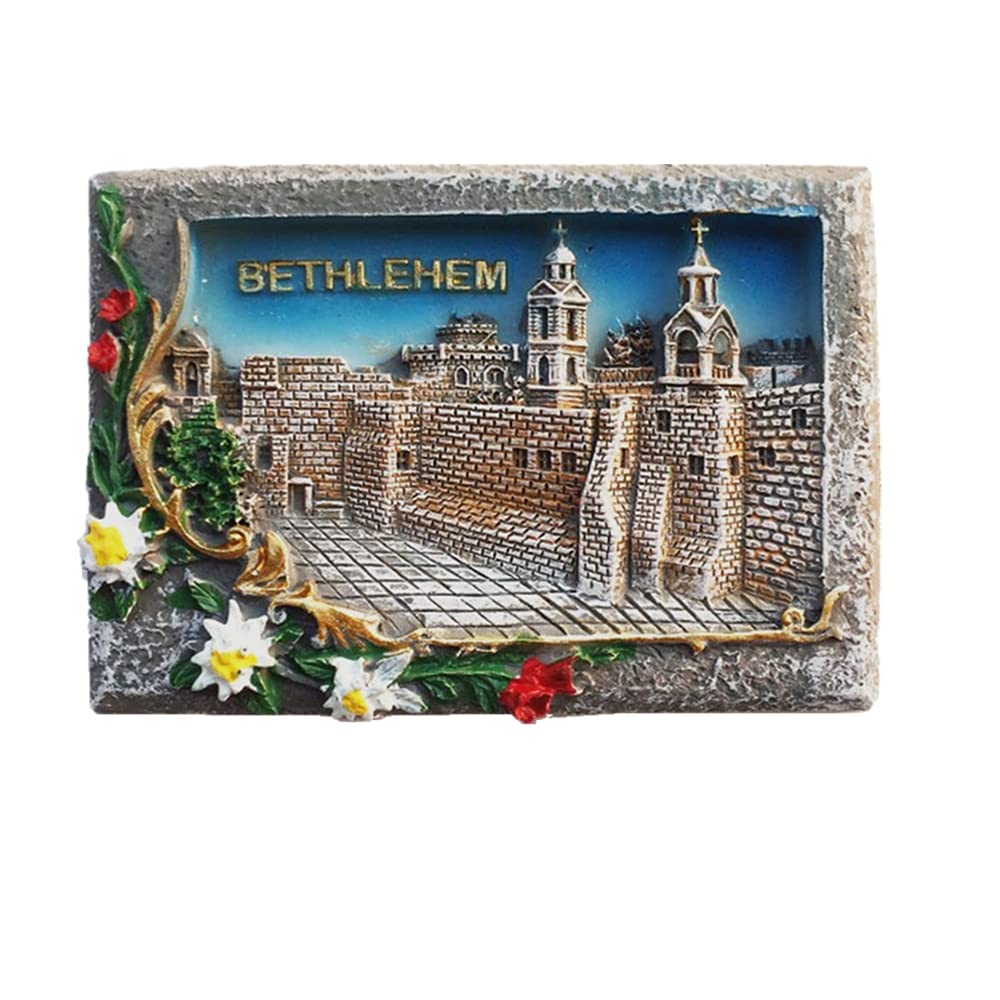 Muyu Magnet Bethlehem Palestine 3D Fridge Magnet Souvenir Gift Decoration Magnetic Sticker Collection
