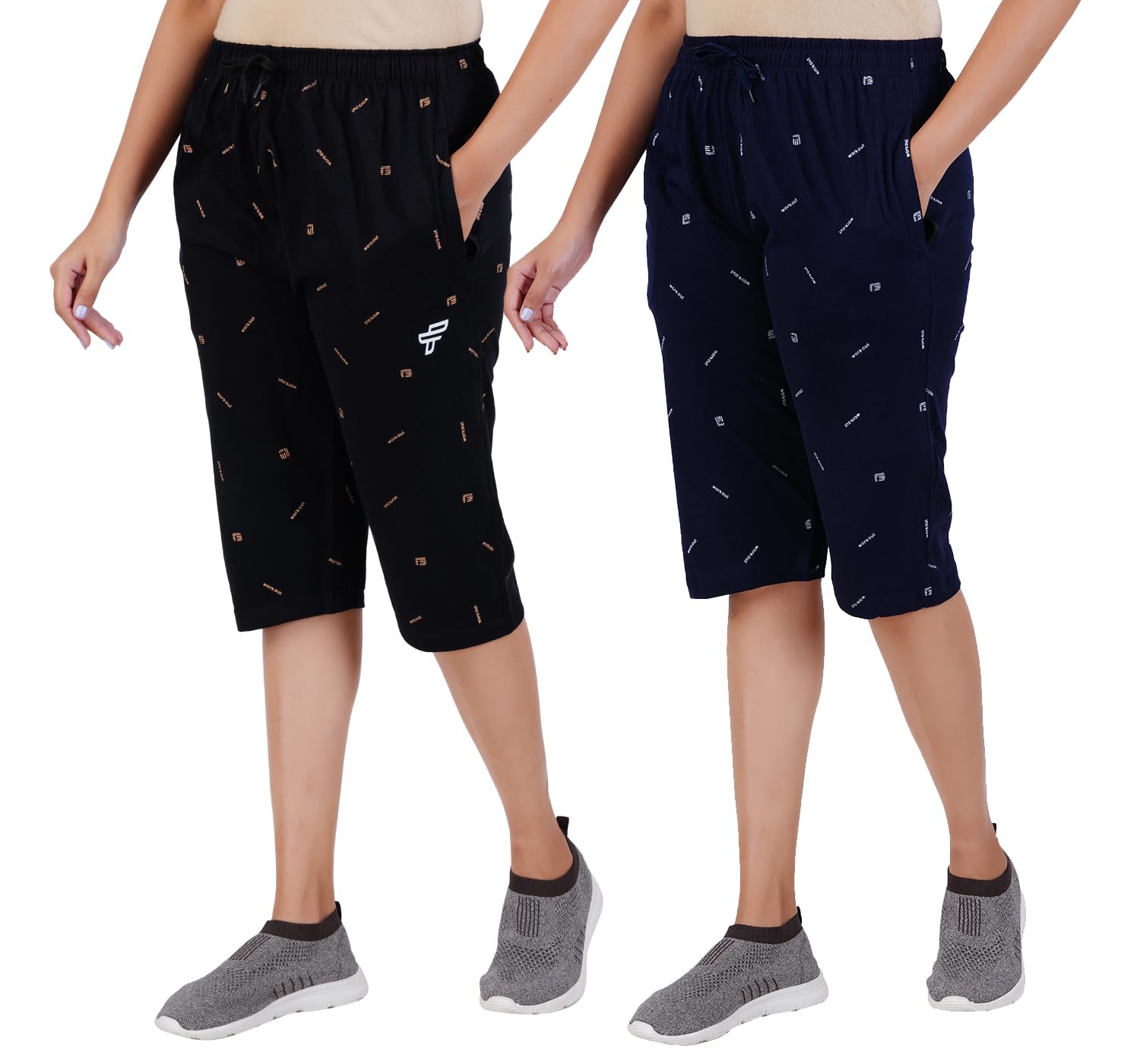 FEEL TRACK Women Cotton Regular Fit Printed Capri (Pack of 2) - Review, Price and Buying Guide