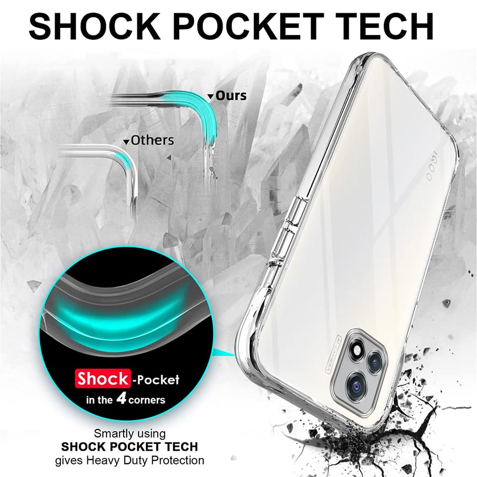 Image of Jkobi Back Cover Case for Vivo iQOO U3 | iQOO U3x (Silicone Crystal Clear | Pure Camera Protection | Soft and Flexible for Charger and Headphone sockets | Transparent)
