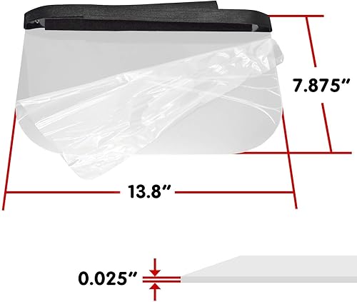 Miniatura 3 de Protector facial duradero y reutilizable talla única policarbonato ultra transparente fácil de limpiar elimina la película antiarañazos antes de su