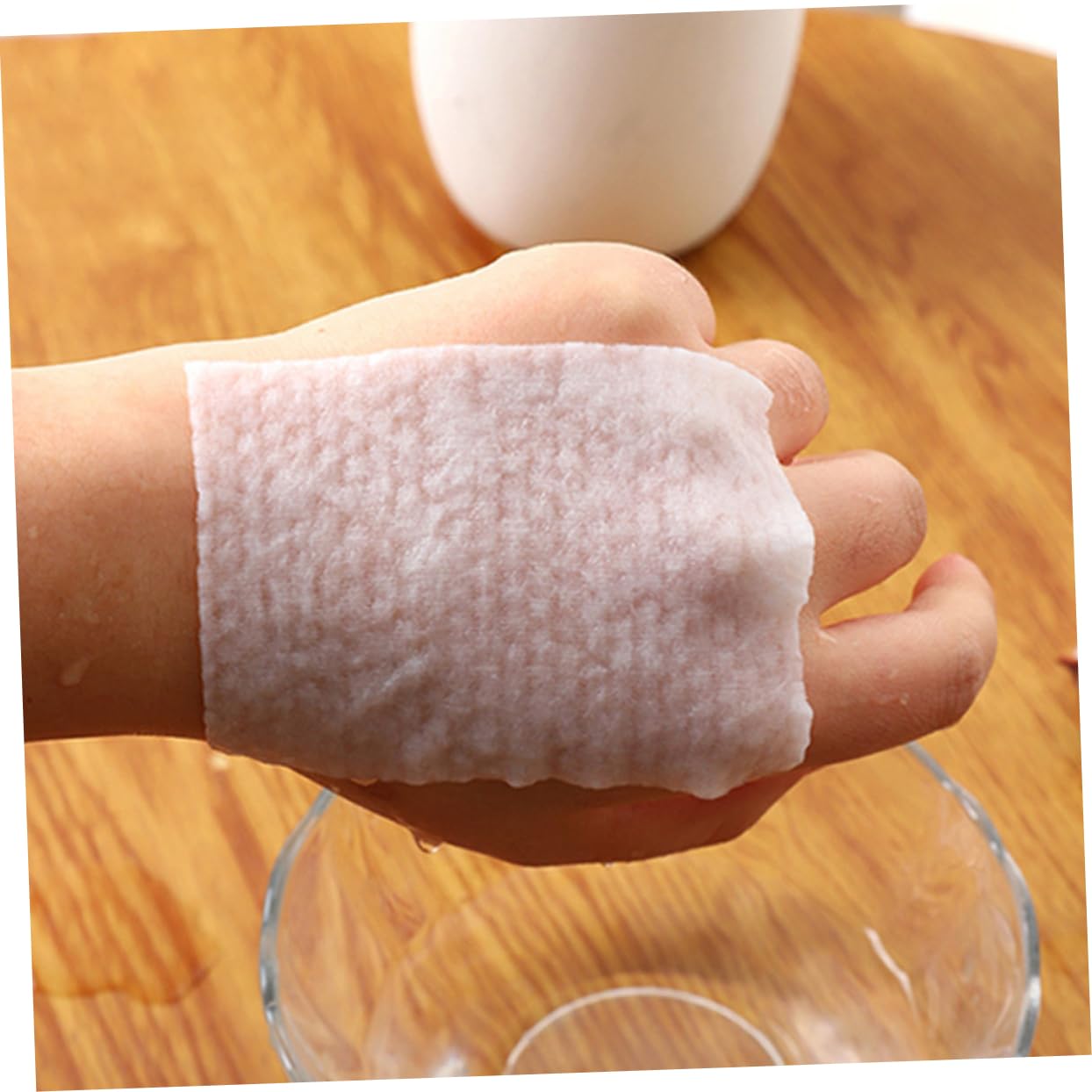 Dischetti Struccanti Compressi per Viso Non Tessuto 50 Pezzi Bianco per Pulizia Profonda Pori e Rimozione Make-up Delicata Adatti a Donne e Ragazze