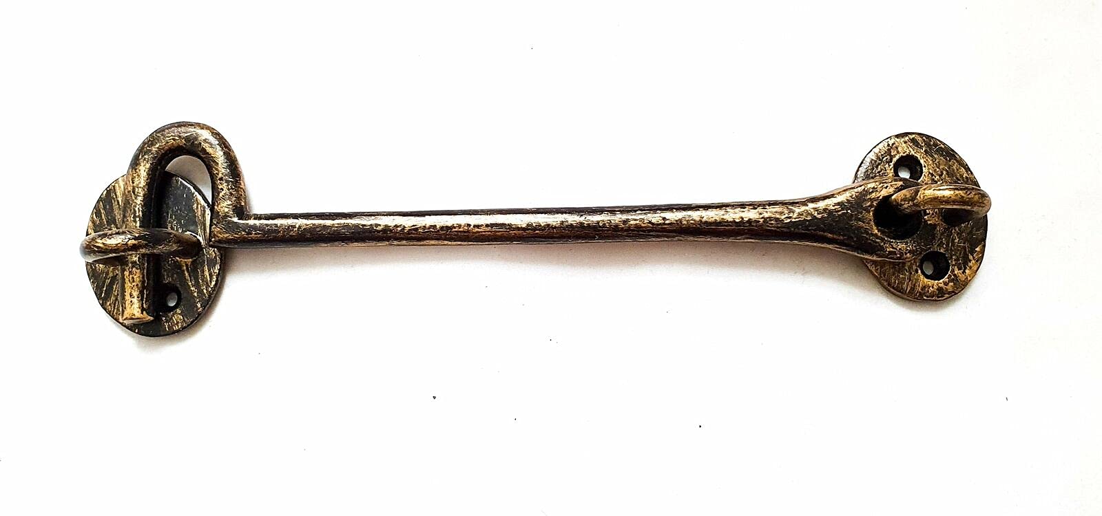 Manor Antique Brass Plain Cast Iron Cabin Hook 200mm 8" Door Shed Gate