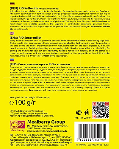 RIO Kolfgierst. Natuurlijke lekkernijen voor alle vogels, 100 g - Afbeelding 3