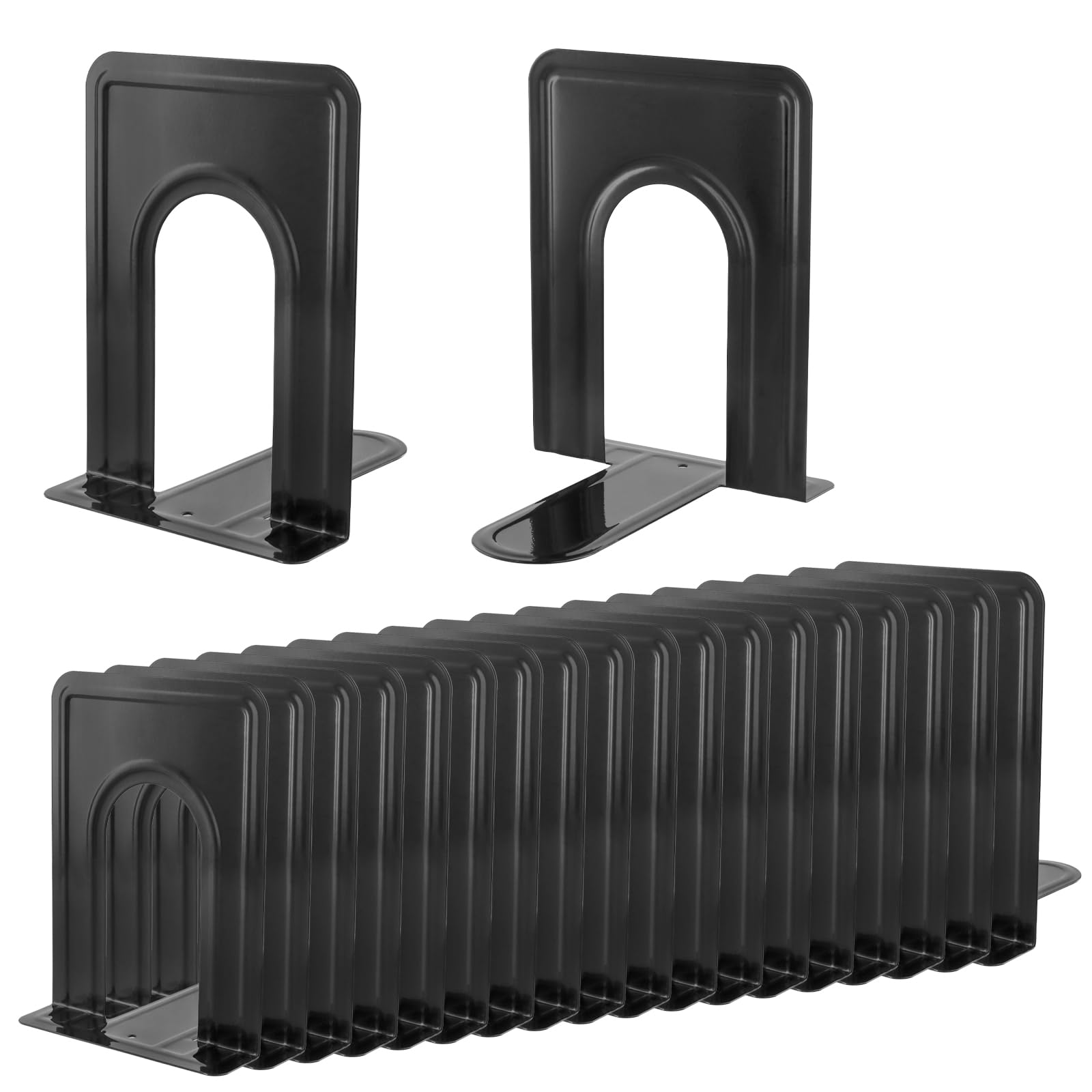 TAICHEUT 20 PCS 12.6x14.8x17cm Black Bookends