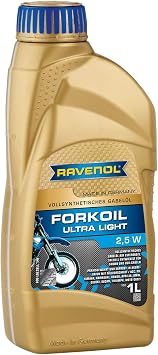 زيت تعليق صدمة شوكة RAVENOL J1V1200-001 Ultra Light 2.5W - اصطناعي بالكامل 1 لتر