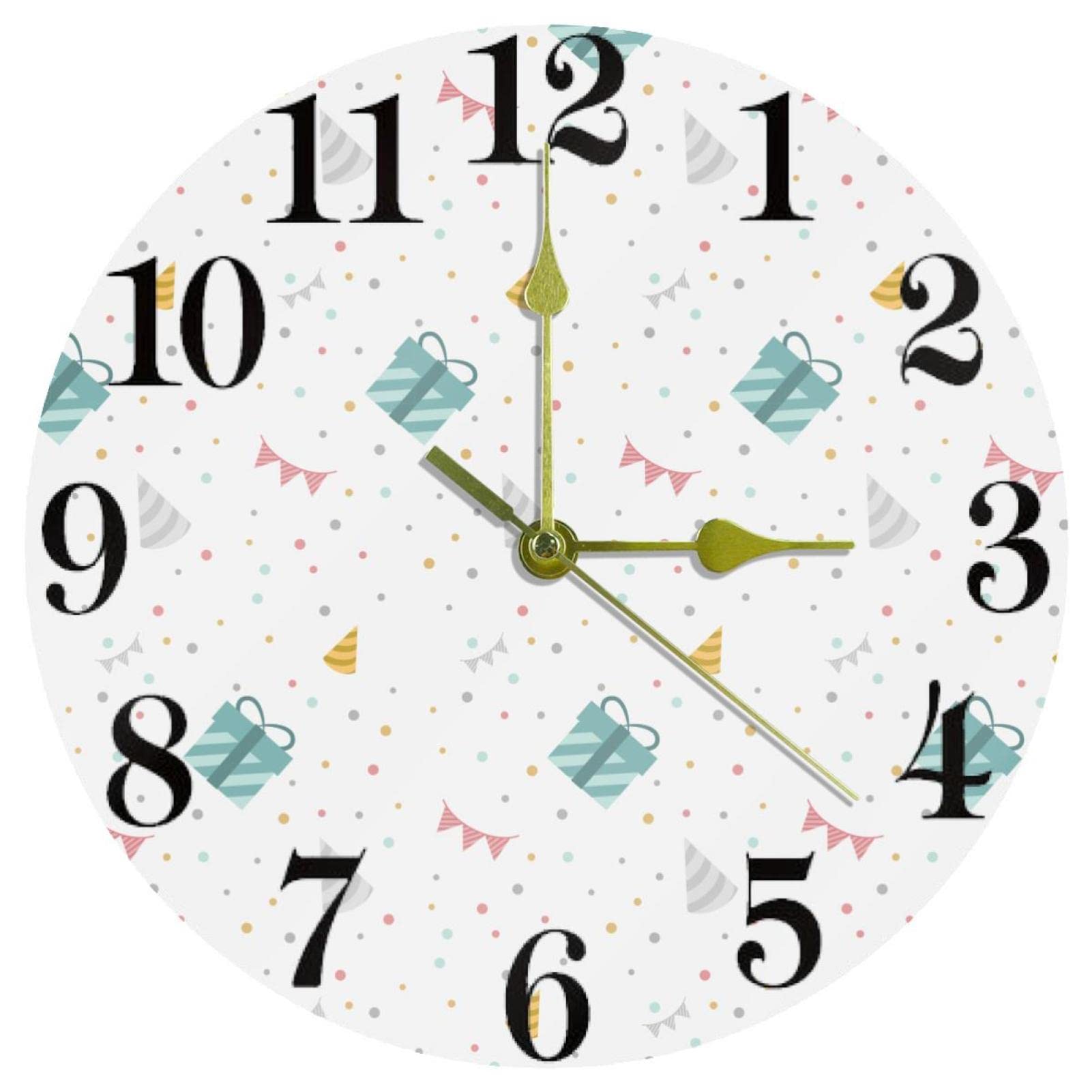 Horloge murale silencieuse à pois de 25 cm pour décorer votre cuisine