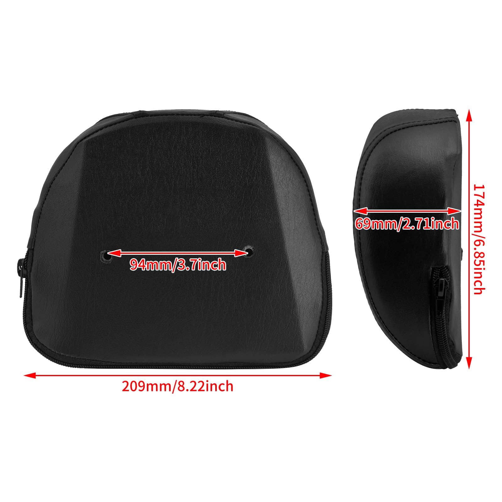 Moto Passeggero Nero Sissy Bar Schienale Cuscino Pad Fit per Harley Sportster Xl883 1200 48 04-16 15 14