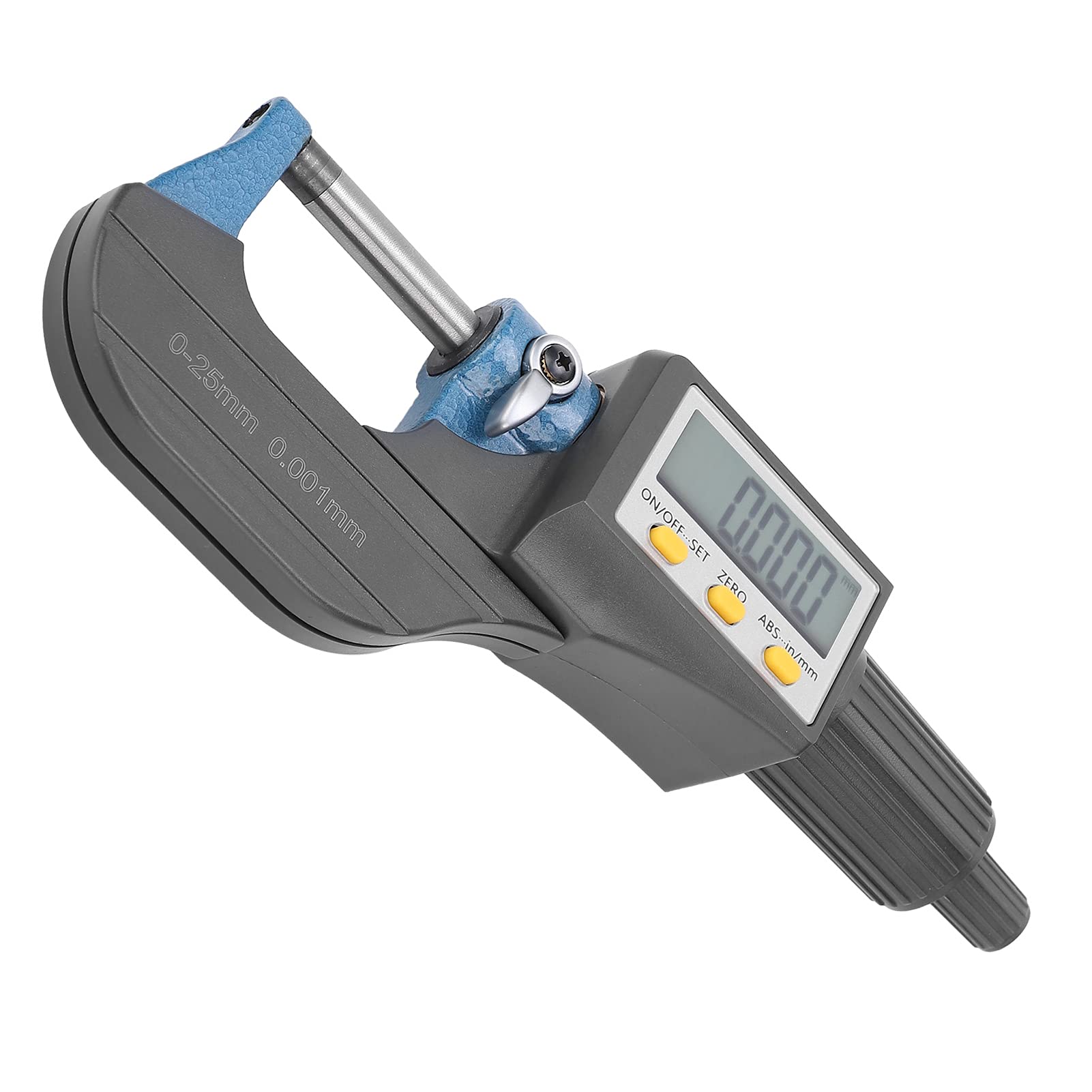 Micrometro digitale professionale Display LCD con regolazione fine dello spessore della parete a cricchetto Strumento di misurazione manuale esterno Attrezzatura industriale per