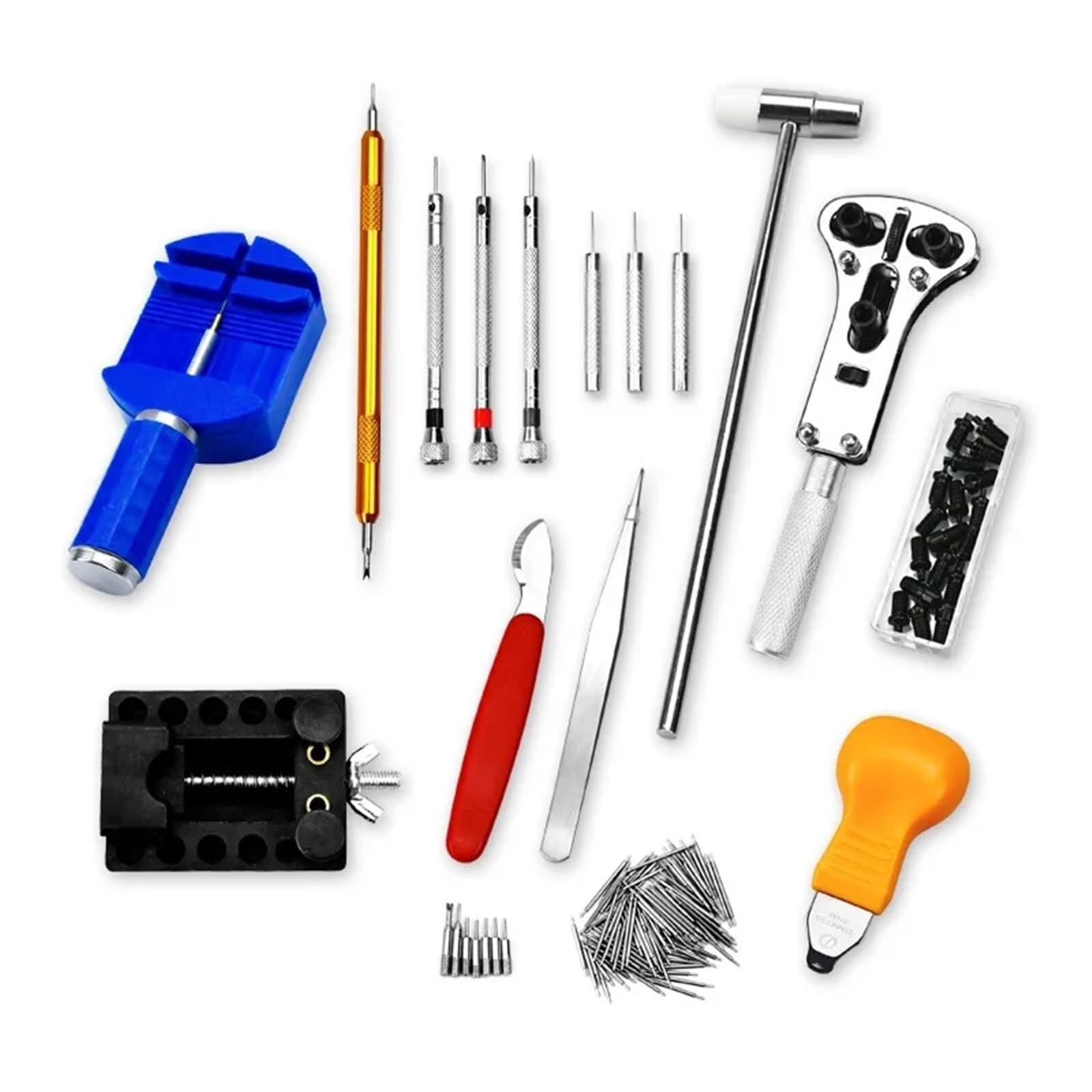 Kit De Reparación De Relojes Herramienta de reparación de relojes, kit de herramientas de reparación de relojes, juego de herramientas de 147 piezas, removedor de relojes, ajustador de relojes, cubier