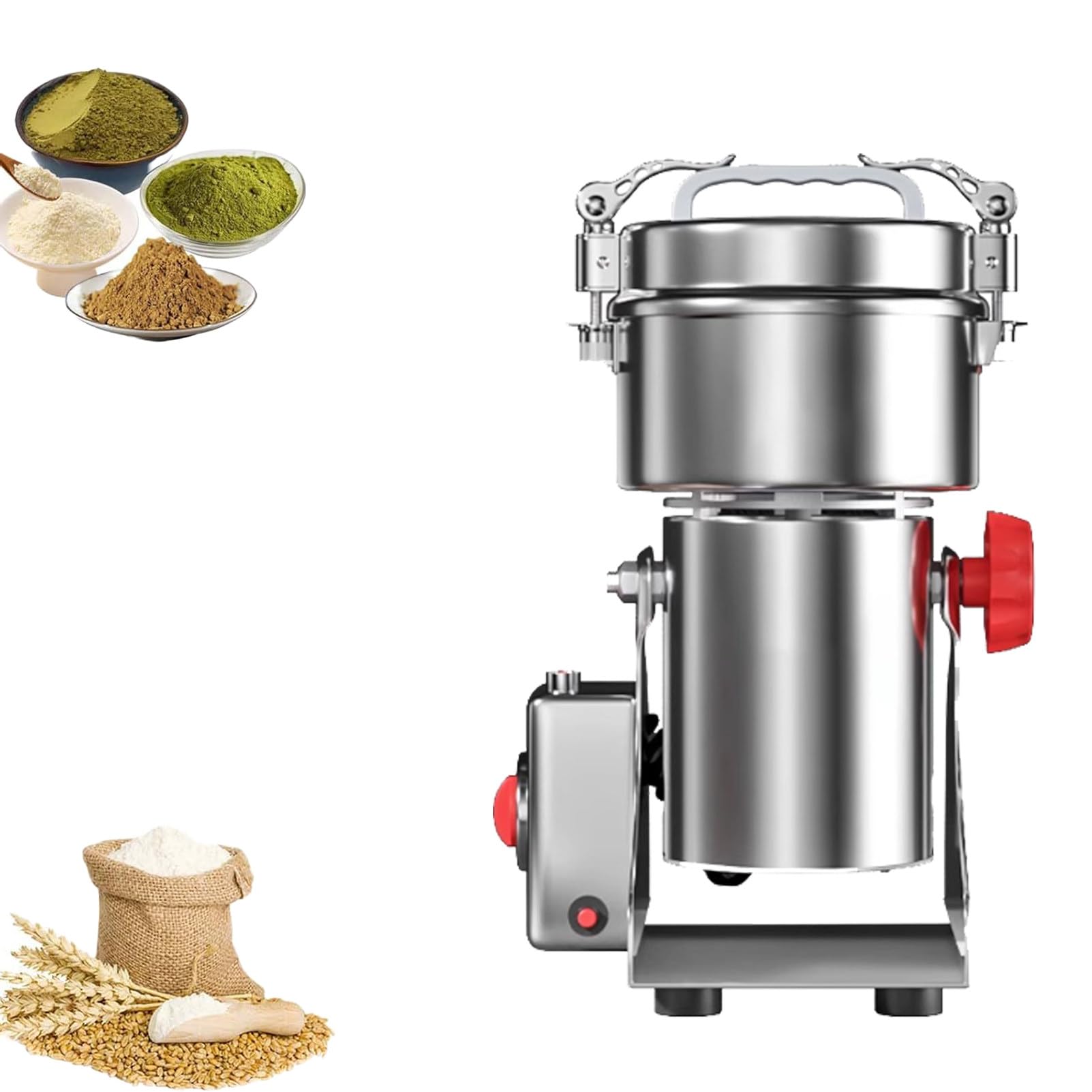 Pnpaea Electric Grain Grinder,Coffee Grinder,with Overload Protection 5min Timer Mill for Dry Spice Herbs/Nut/Coffee 304-800g