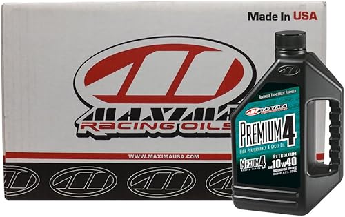Miniatura 3 de Maxima Racing Oils 34901-4PK Premium4 10w40 Aceite de motor de motocicleta botella de 1 litro, paquete de 4