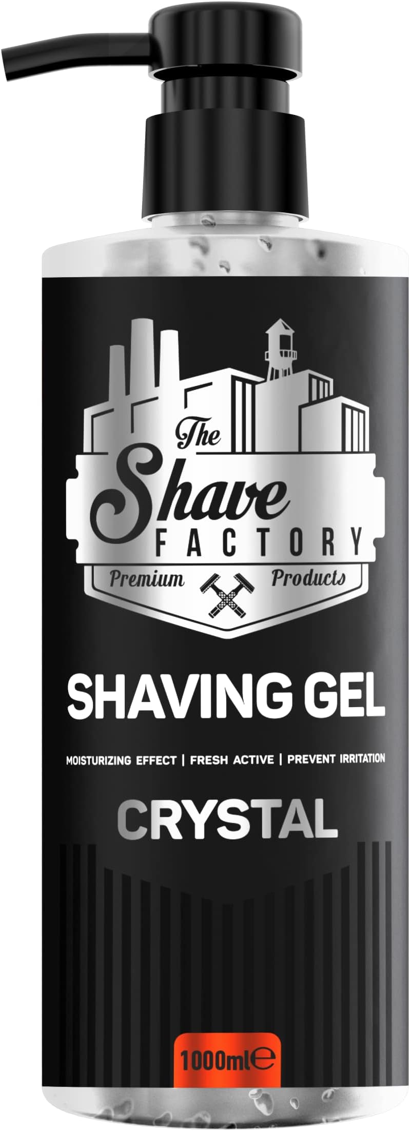 Shaving Gel | Non-Irritating | Precise shave on face and body | Shaving gel for men | Moisturizes the skin (Crystal (1000ml - 33.81 Fl. Oz))