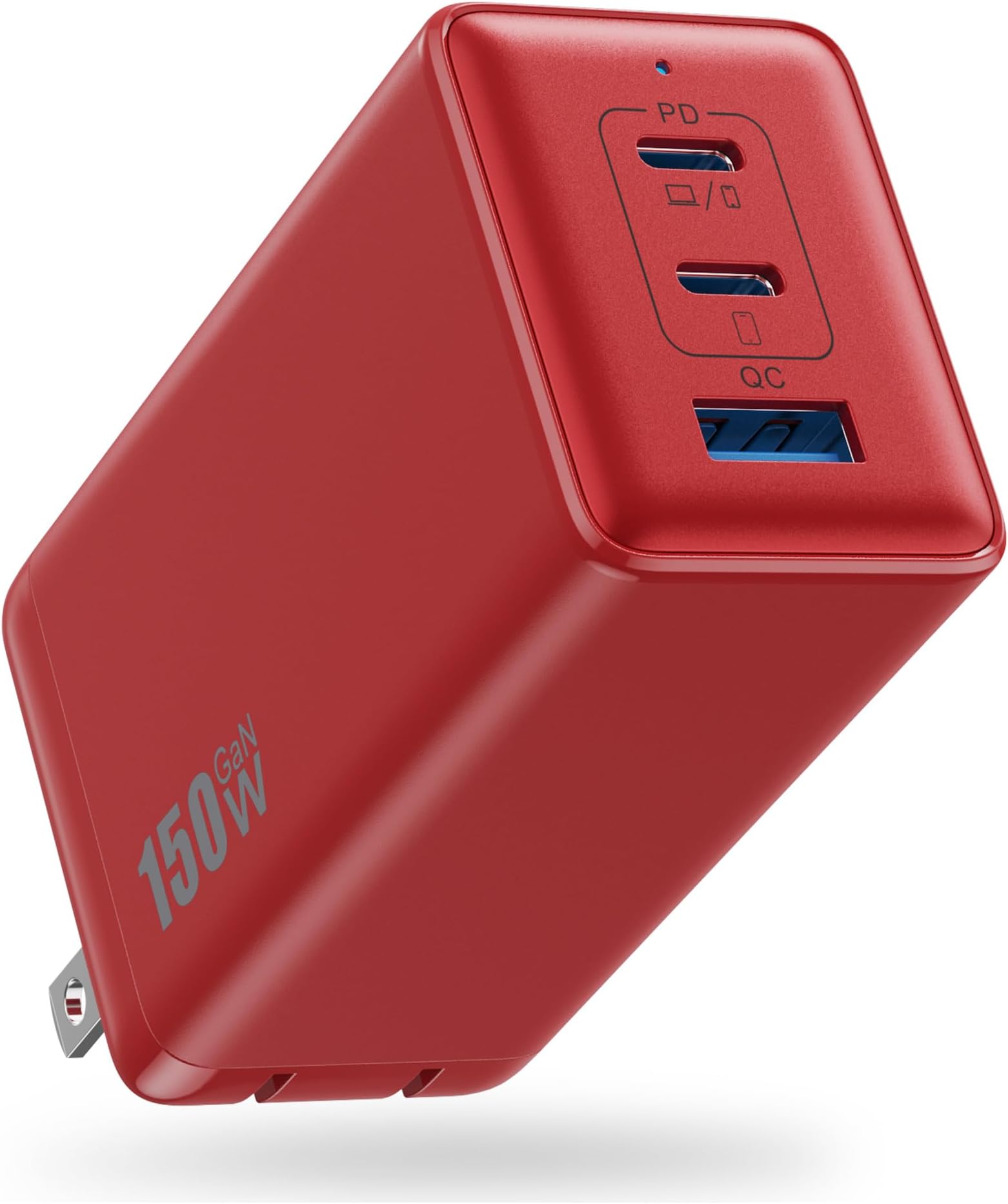 150W USB C Charger Block,GaN III Compact Foldable Wall Charger 3 Port Fast Charging Station,PD QC PPS Portable USB C Hub 100W Laptop Adapter for MacBook Pro/Air,iPad,iPhone 16/Pro,Galaxy S24,Dell etc