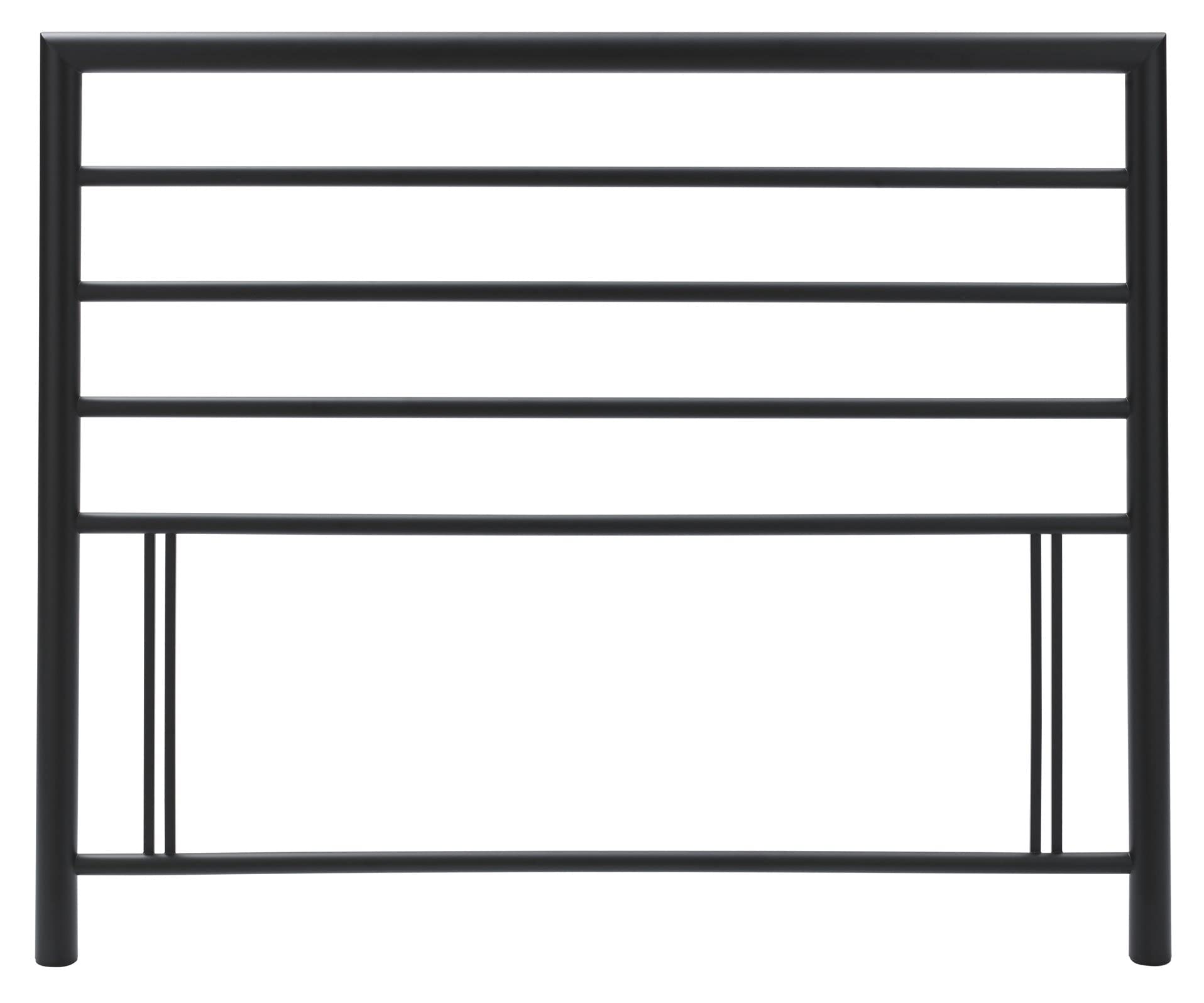 Bentley Designs Small Double Headboard, Metal, Matt Black Nickel