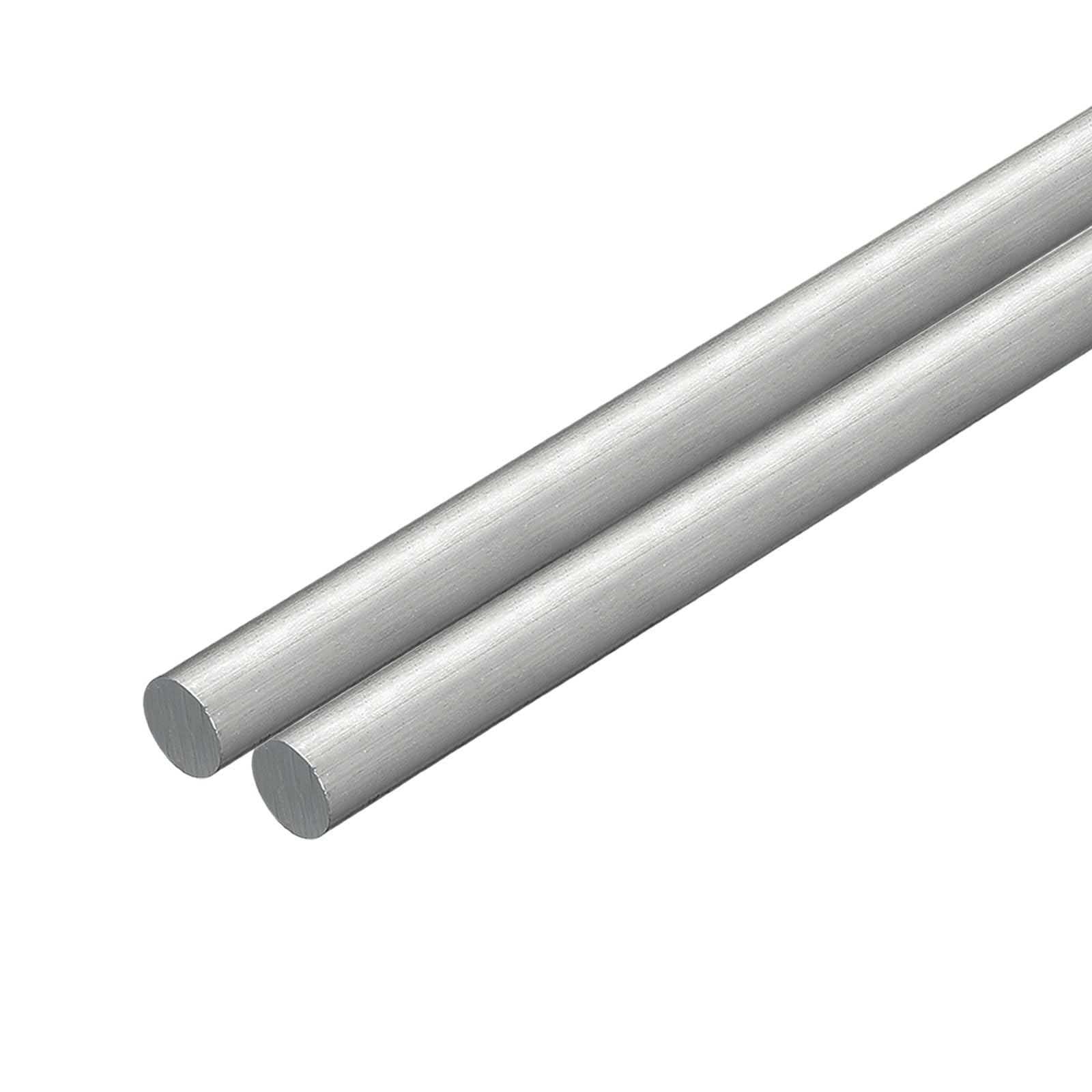 QUARKZMAN 2Pcs Tige Ronde En Aluminium De 5/8"(16mm) De Diamètre, Longueur 12"(305mm) Tige Ronde En Aluminium 7075 Barre Pleine Pour Tournage Pour Industrie Construction Bricolage Artisanat