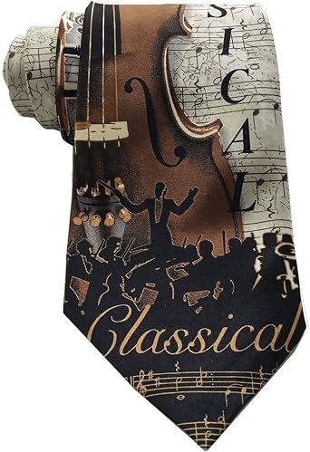Melody Men Musical Tie Music Print Choirs Neck Ties Musician Necktie