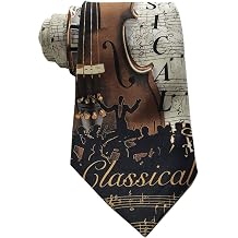 Melody Men Musical Tie Music Print Choirs Neck Ties Musician Necktie
