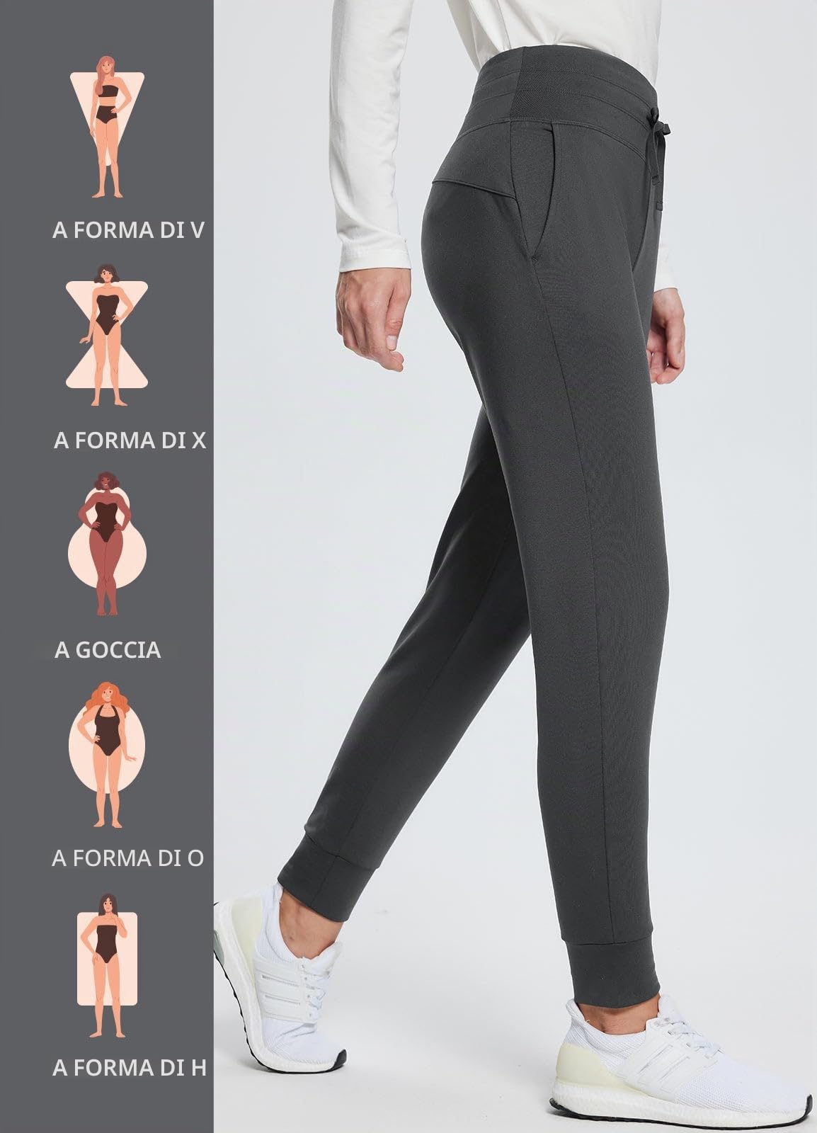 BALEAF Pantaloni Donna Invernali Felpati Comodi Pantaloni Sportivi Impermeabili Larghi per Corsa Trekking con Tasche