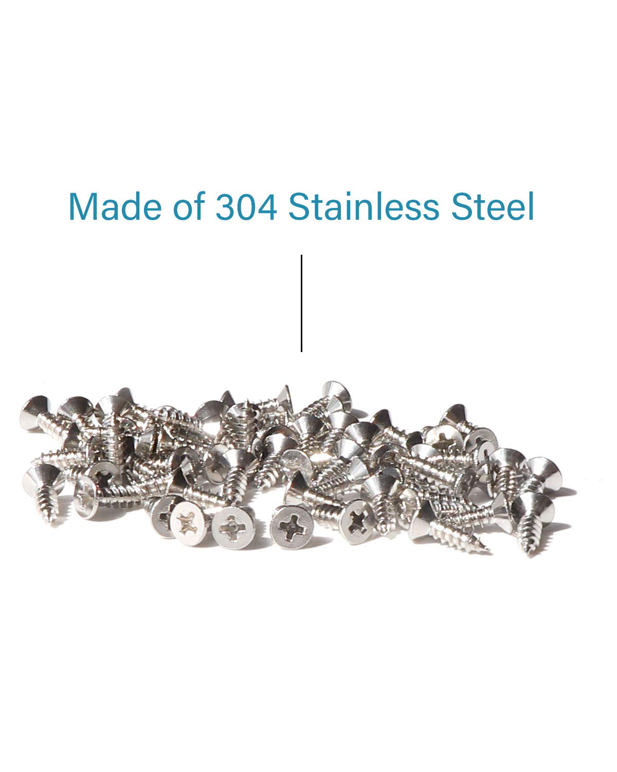 IMScrews #12 X 3" Stainless Steel Flat Head Phillips Wood Screws – 15-Pack, 18-8 (304) Self-Tapping