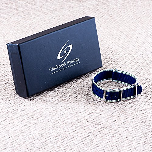 Image of Clockwork Synergy Classic Ballistic - 20mm White /Green /Navy Nylon Ballistic Watch Strap Band