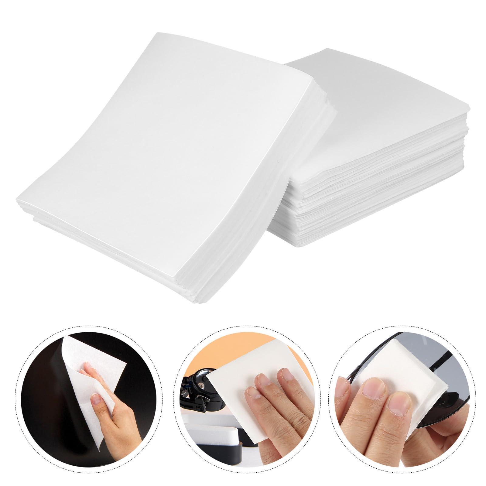 COLLBATH Lingettes Non Pelucheuses Forte Absorption D'huile 6 Pouces 900 Pièces Blanches pour Lentilles de Microscope et Équipements Automobiles, pour Laboratoires et Entretien Automobile