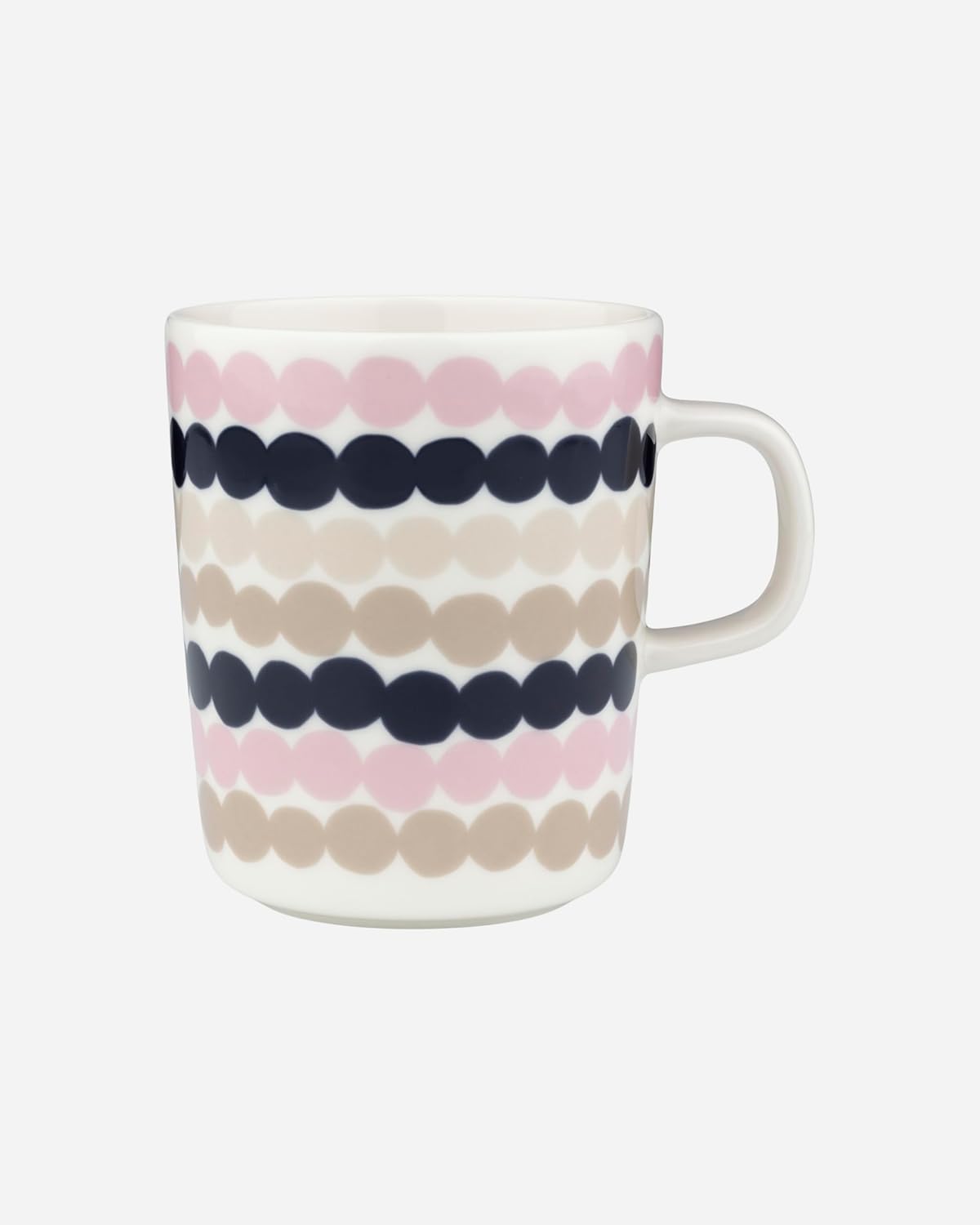 MARIMEKKO Oiva Räsymatto Coffee Mug – Refine Your Kitchen Décor with Our Iconic Stoneware – Stylish Porcelain Coffee Cups to Elevate Your Drinking Experience (8.8 oz)