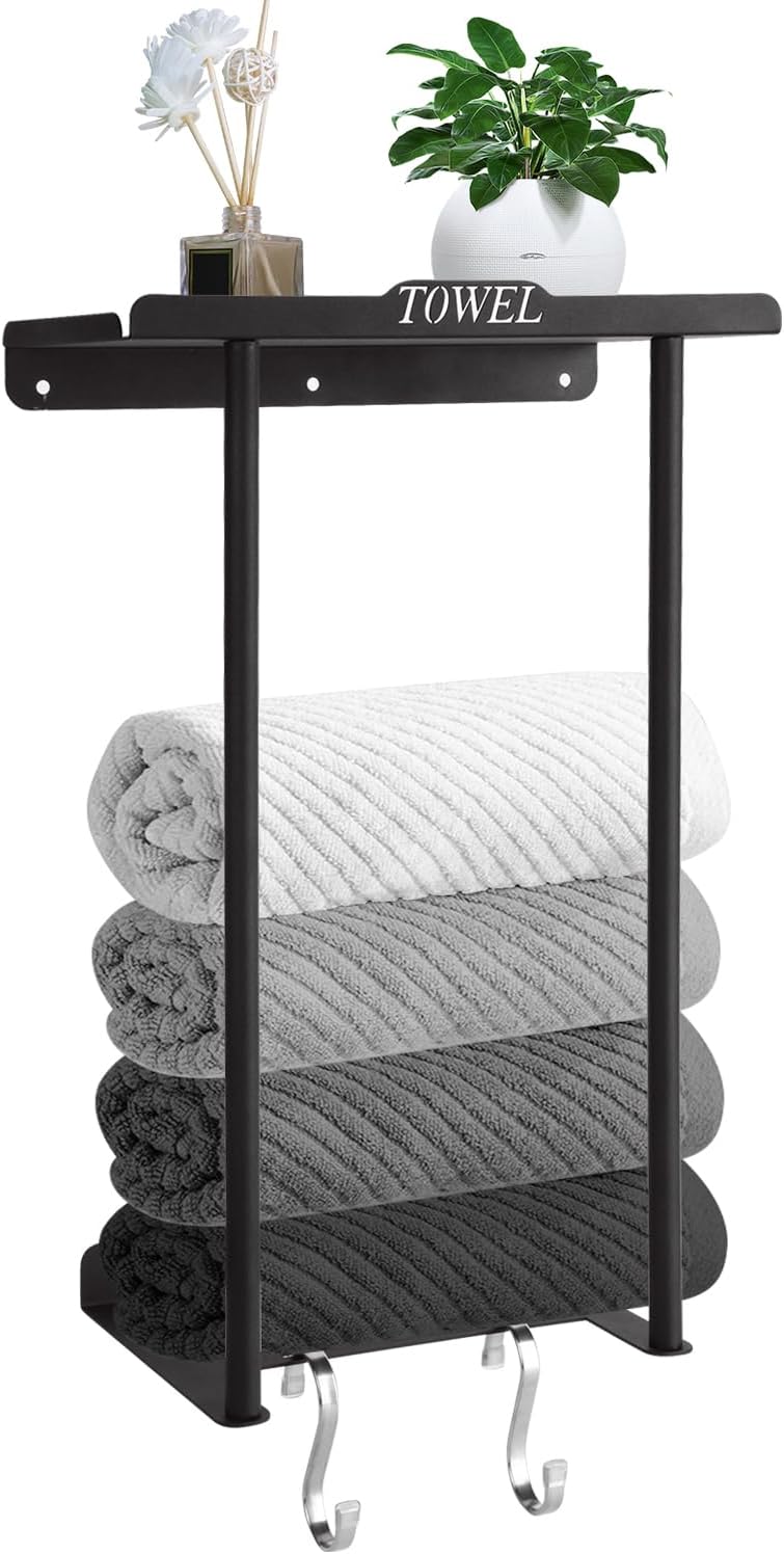 Amazon.com: HOVNKUT Towel Racks for Small Bathroom,Wall Mounted Towel ...