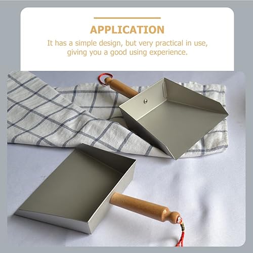 Miniatura 8 de LIFKOME Sartén de acero inoxidable resistente Mini sartén de cocina de escritorio con mango cómodo para el hogar Sartén de metal producto de limpieza