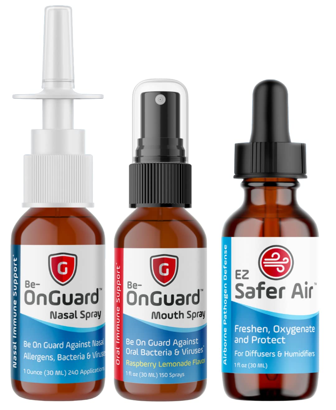 Buy BeOnguard 3 Step Immune Support 3 Pack EZSafer Air, Nasal