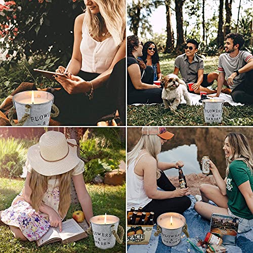 Citronella Candles Outdoor, 13.5 Oz 50 Hours Long Lasting Natural Scented Soy Candle With Fresh Citronella Oil, 2 Pack Candle Set For Garden, Backyard, Patio, Yard, Balcony, Camping, Indoor Outdoor #TOP3