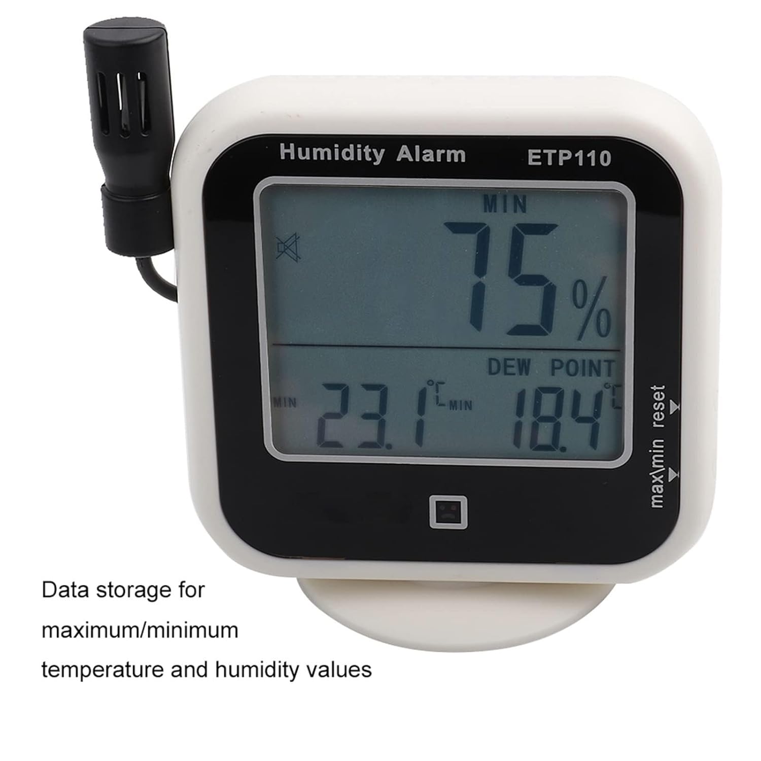 Digital Hygrometer, Indoor Temperature Humidity Meter, Thermometer Monitor with Max Min Memory and Calibration
