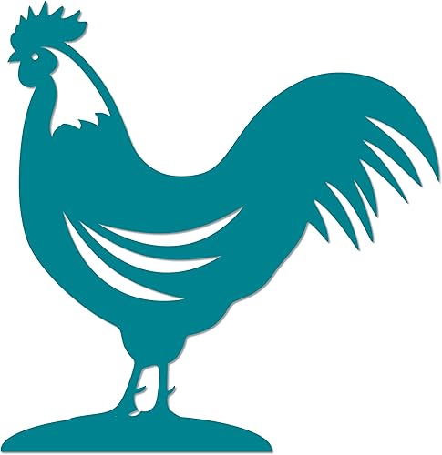 Arte decorativo de pared de metal de gallo  Cartel rústico de decoración del hogar con diseño simple  Decoración de cocina de granja fabricada en