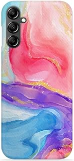 جراب حماية سيليكون مطبوع بألوان مائية متدرجة متوافق مع موبايل سامسونج A15 شبكة الجيل الخامس 5G، متعدد الألوان