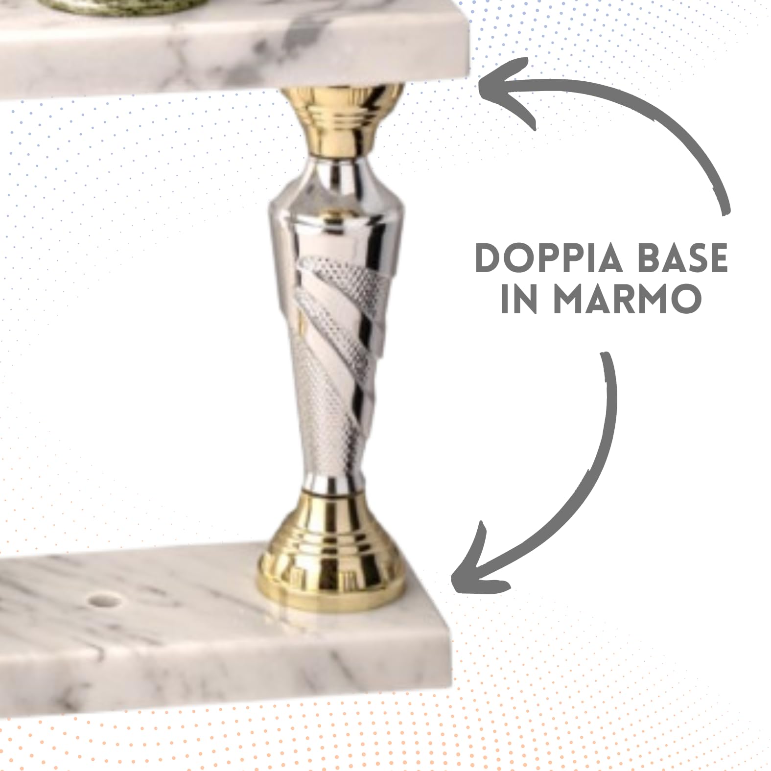 Coppa Trofeo Personalizzabile Grande a 2 Piani Varie Misure Calcio, Fantacalcio, Tennis, Padel, Basket Premiazioni Sportive ed Eventi con Targhetta Personalizzata cod 5.231