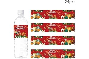 Enliven Holiday Cheers with Festive Christmas Water Bottle Labels