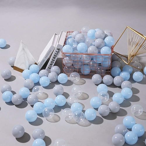 Miniatura 2 de PlayMaty Pelotas coloridas de plástico oceánico de 2.1 pulgadas, a prueba de aplastamiento, bolas de estrés para niños, pelota de piscina, casa de