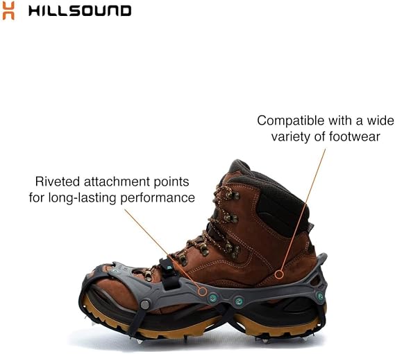 Hillsound FlexSteps Crampon, Lightweight Ice Cleat Traction for Snow & Light Trail Hiking