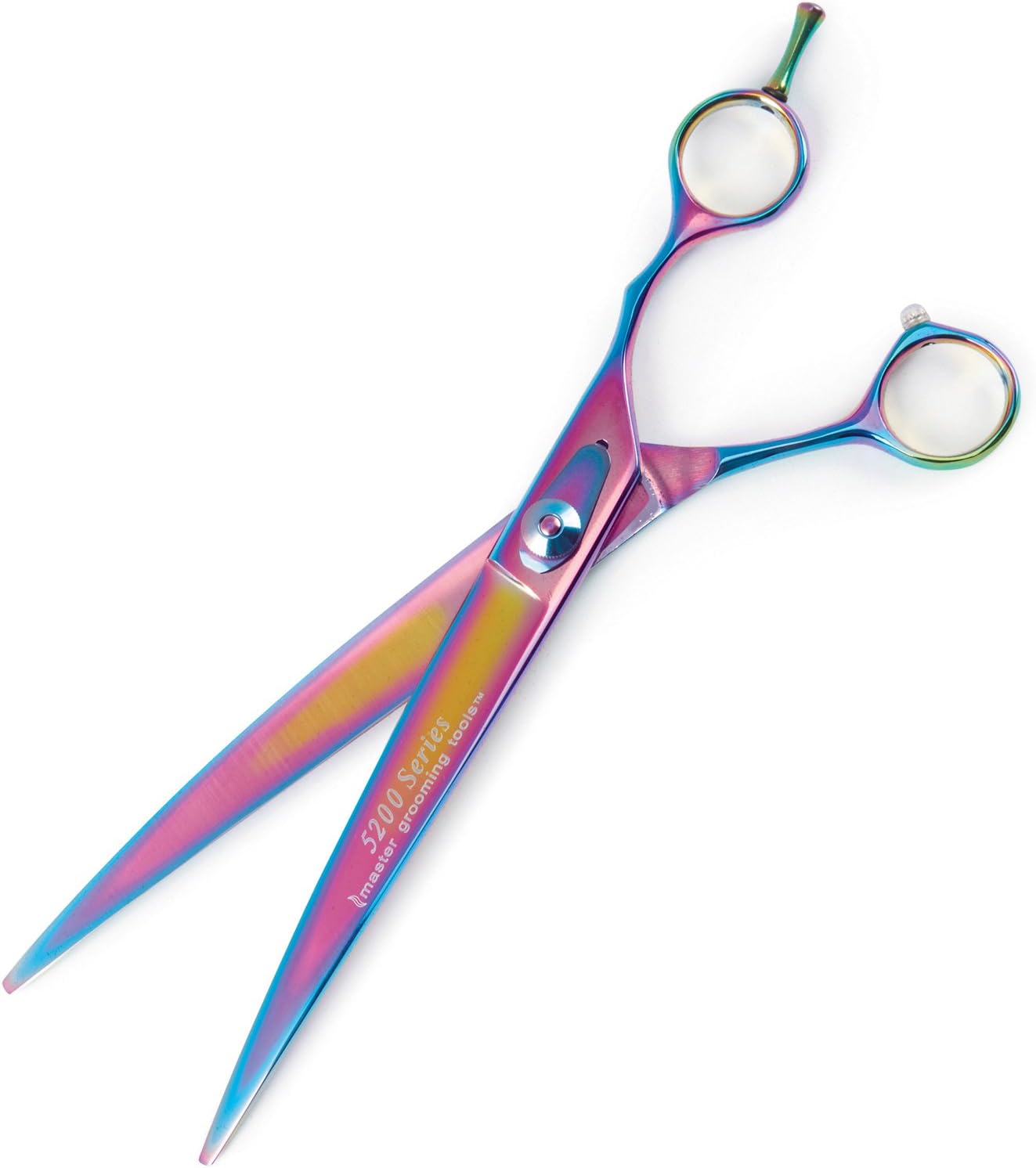 Master Grooming Tools 5200 Rainbow Series Shears — High-Performance Shears for Grooming Dogs - Curved, 8½"