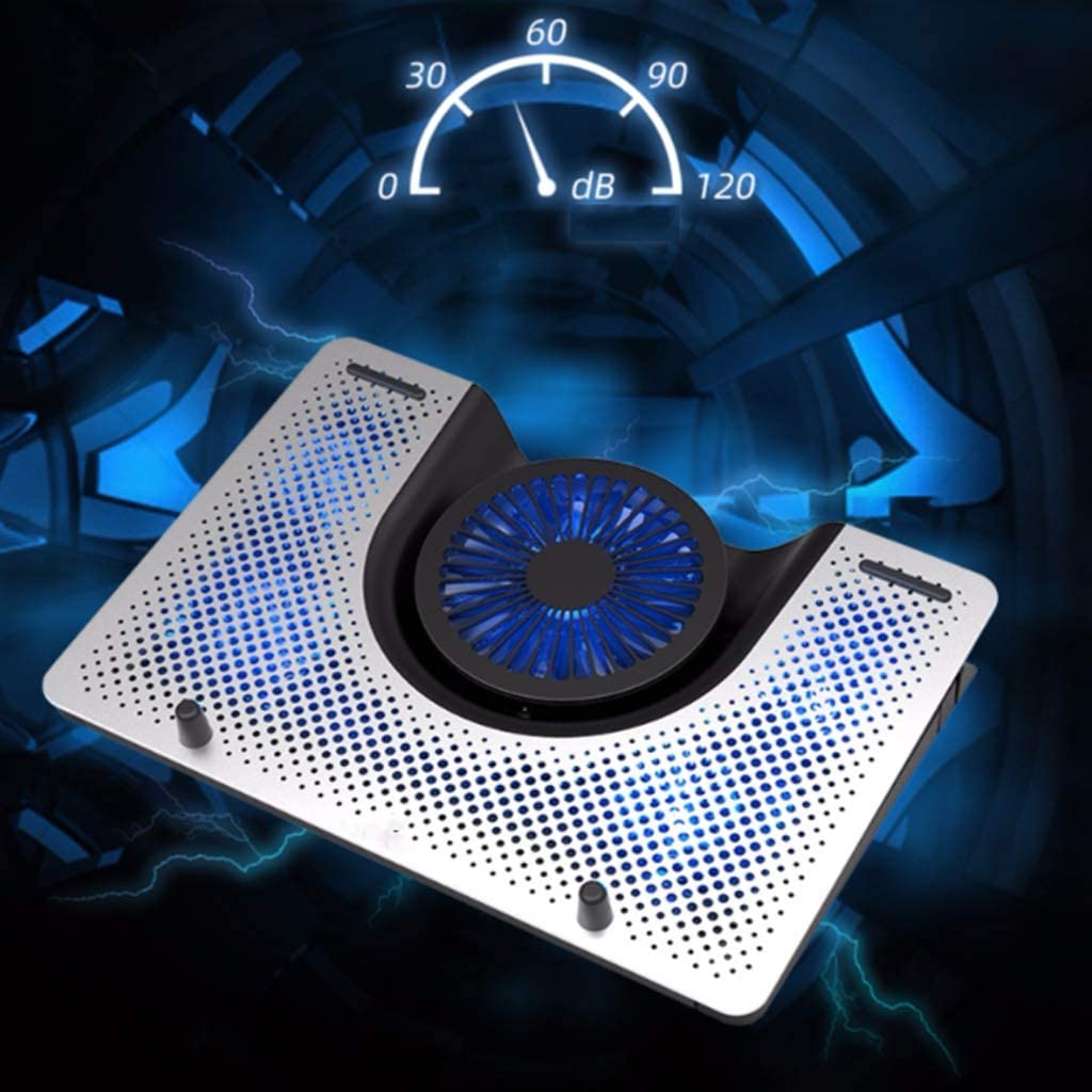 Base di raffreddamento da Gaming Supporto Di Raffreddamento Per Laptop In Alluminio Con Retroilluminazione RGB Gaming Cooling Pad Per Scrivania Ventola Alimentata Tramite USB per PC Notebook