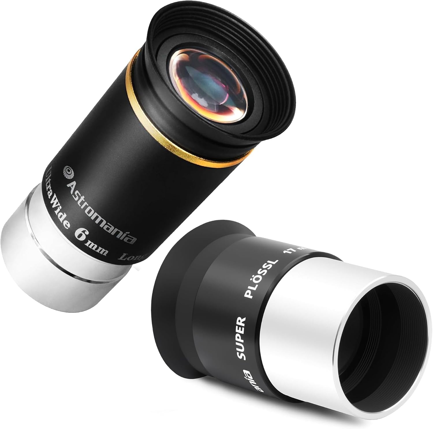 Astromania 1.25" 17mm Super Plossl Telescope Eyepiece - Bundle with - 1.25 inch HD Telescope Eyepiece 66 Degree 6mm