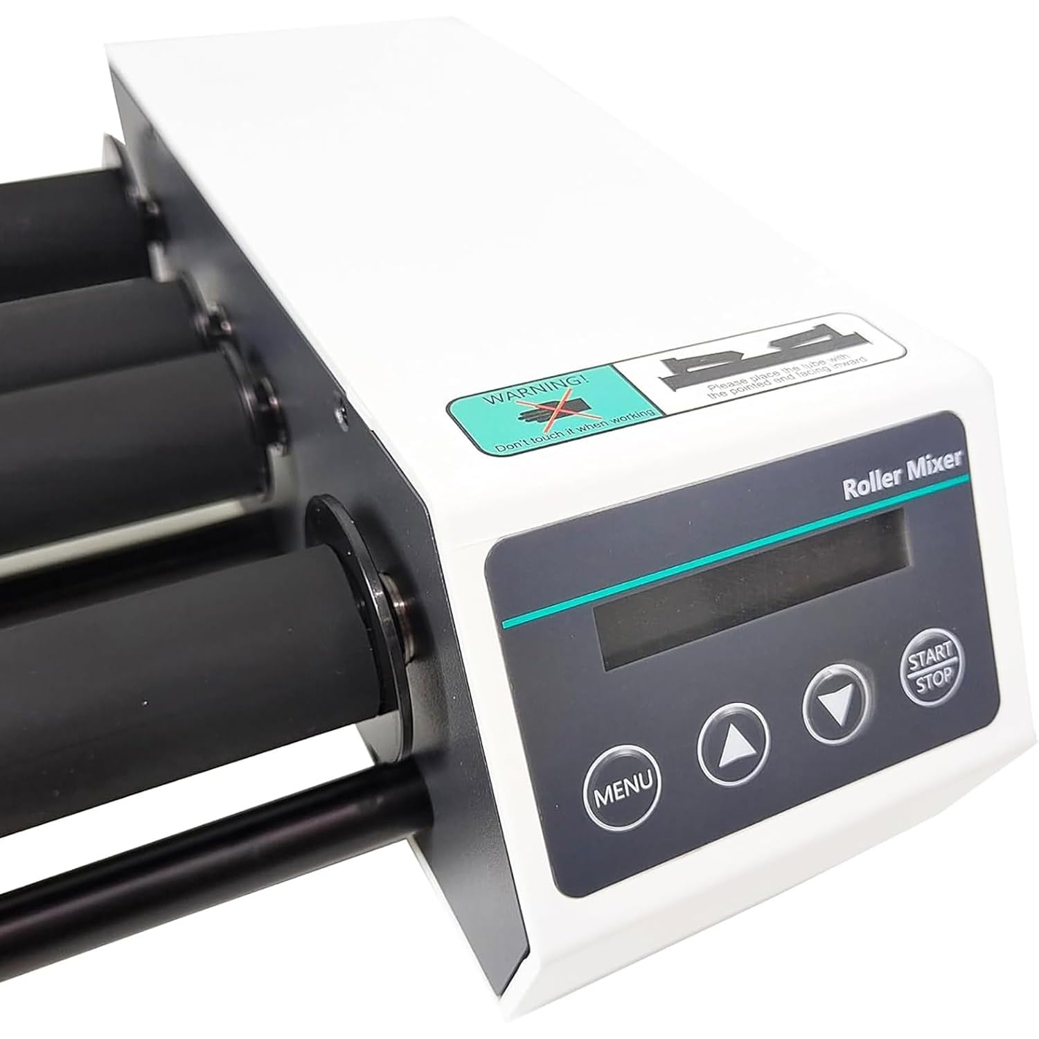 Mezclador digital de rodillos, agitador de botellas de laboratorio de 4 rodillos, velocidad 20-80 RPM, capacidad de hasta 1 litro de botella de reactivo o 2 kg, temporizador de 1 min-23 h59 min, para